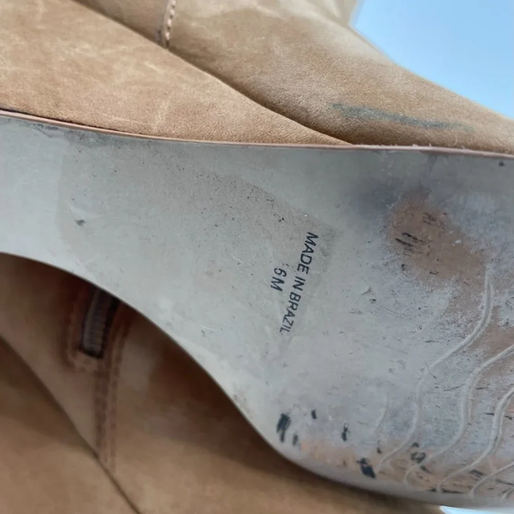 Matisse Womens Tan Suede Leather 1/2 Zip Wedge Boot  Size 6 - Picture 9 of 11